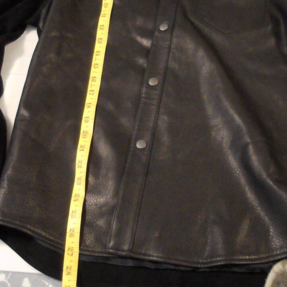 NWT: John Varvatos The Delancey Shirt Jacket in Black- 100% Sheepskin Size 50 - Picture 13 of 16